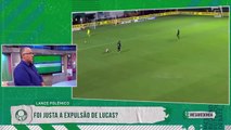 Ex-árbitro vê expulsão injusta de zagueiro do Goiás em jogo contra o Palmeiras
