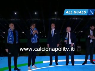 Festa Scudetto Napoli 7/5/23 intervista Cristiano Giuntoli
