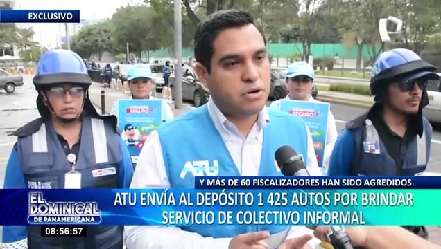 Desafían a la autoridad: captan a colectiveros informales cerrando el paso a un bus de la ATU