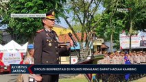 3 Polisi Berprestasi di Polres Pemalang Dapat Hadiah Kambing