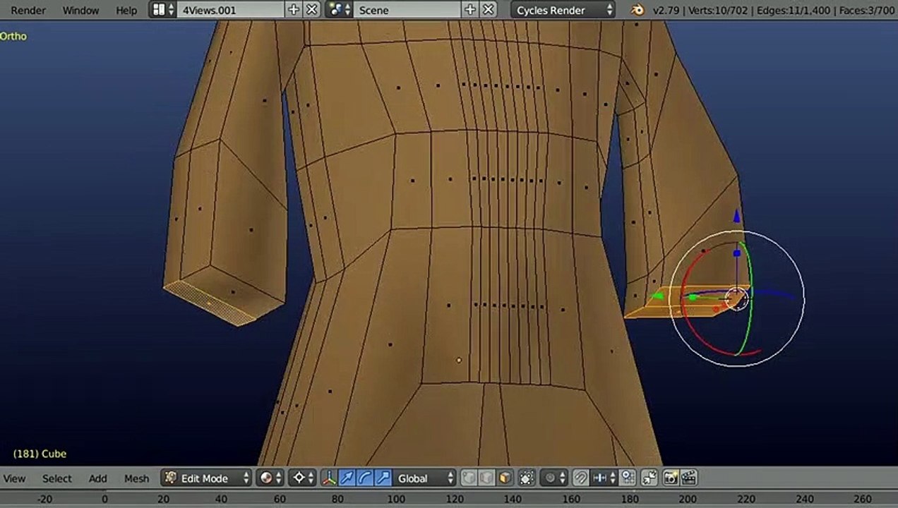 Character Speed Build in Blender # Wrists and mouth