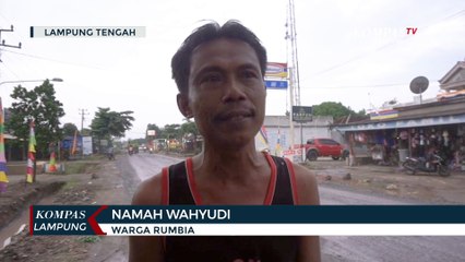 Baru Diperbaiki, Jalan Rumbia Rusak Lagi