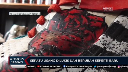 Sepatu Usang Dilukis dan Berubah Seperti Baru