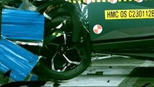 Hyundai IONIQ 5 Crash test.. the airbag deployment moment #shorts