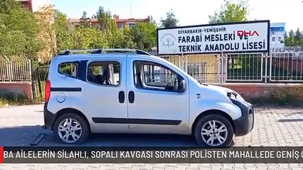 AKRABA AİLELERİN SİLAHLI, SOPALI KAVGASI SONRASI POLİSTEN MAHALLEDE GENİŞ GÜVENLİK ÖNLEMİ
