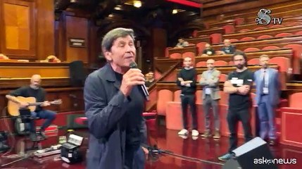 La Russa canta con Morandi alle prove del concerto in Senato