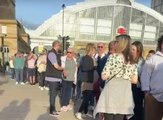 Eurovision fans caught up in beer queues so long we had to film it in time lapse