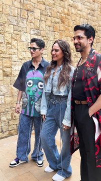 Sonakshi Sinha, Vijay Varma promote Dahaad in Mumbai