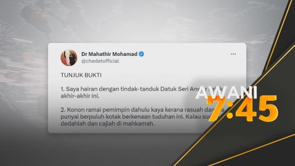 Tun M cabar Anwar dedah kekayaan ketika jadi TPM