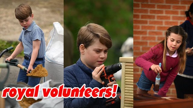 Young royal volunteers! George, Charlotte and Louis actively participate in volunteer day