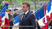 Commémorations du 8-Mai à Lyon: Emmanuel Macron arrive au Mémorial national de la prison de Montluc