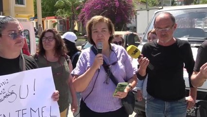 Muğla'nın Milas ilçesinde vatandaşlar su tarifesine tepki gösterdi