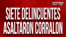 Siete delincuentes asaltaron corralón y se llevaron la caja fuerte