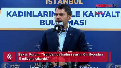 Bakan Kurum: İstihdamda kadın sayısını 6 milyondan 11 milyona çıkardık