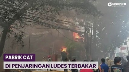 下载视频: Pabrik Cat di Penjaringan Ludes Terbakar, Petugas Kesulitan Padamkan Api