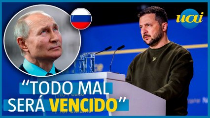 Zelensky promete que Rússia será derrotada 'como o nazismo'