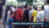 Curi Motor Petani di Sawah, Maling Babak Belur Dikeroyok Warga
