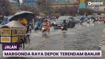 Hujan Deras, Ruas Jalan Margonda Raya Depok Terendam Banjir