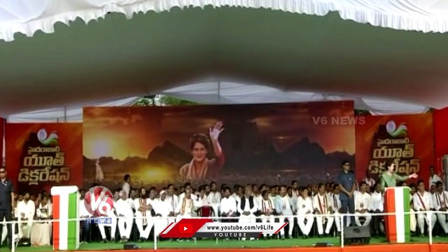 Priyanka Gandhi Compares Telangana State With Mother _ Congress Public Meeting In Saroornagar _ V6 (1)