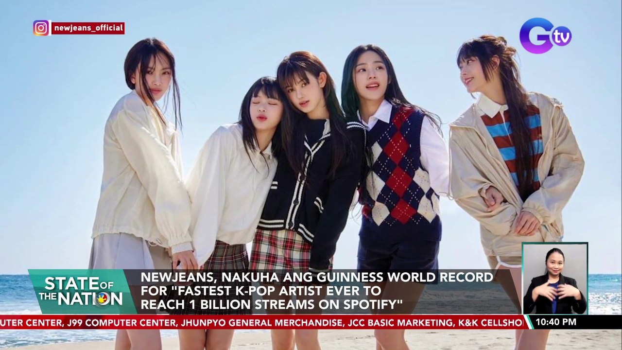 Newjeans, nakuha ang guinness world record for "Fastest K-Pop Artist to reach 1 billion streams on Spotify" | SONA
