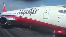 Panic as plane crash-lands at Abuja airport (Video)