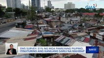 51% ng mga pamilyang Pilipino, itinuturing ang kanilang sarili na mahirap — SWS survey | Saksi