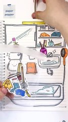 [paper diy] Bathroom cleaning time 화장실 청소하기 asmr 종이놀이 paper play
