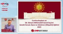 CHP Parti Okulu Sandık Güvenliği Eğitimi Videosunu Paylaştı