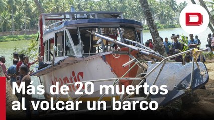 Más de una veintena de muertos al volcar un barco turístico en la India