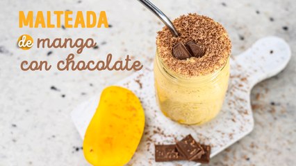 Irresistible malteada de mango con chocolate ¡En 5 minutos!