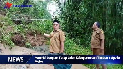 Cuaca Extrem Mengakibatkan 3 Titik Longsor Tutup Jalan di CurugKembar Sukabumi, Arus lalulintas terhambat