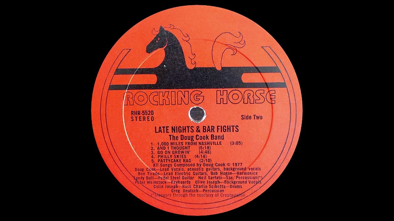The Doug Cook Band – Late Nights And Bar Fights   Rock, Country Rock  1977