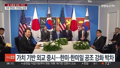 [취임 1주년] 한반도 강대강…미일과 밀착 속 중러 관리는 과제