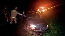 Acidente entre automóvel e ambulância deixa um homem ferido na PR-323, em Umuarama  
