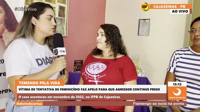 Vítima de tentativa de feminicídio em Cajazeiras faz apelo para que agressor continue preso
