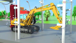 Excavator Driller  Dump Truck for Kids  Finding Dinosaur Bones_1080p
