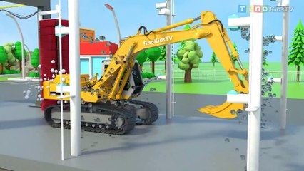 Excavator Driller  Dump Truck for Kids  Finding Dinosaur Bones_1080p