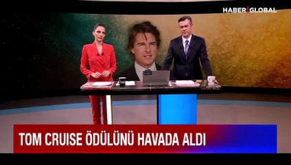 Tom Cruise ödülünü havada böyle aldı
