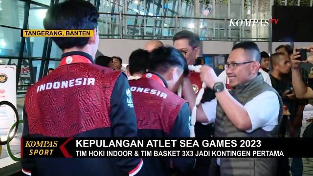 Rebut Emas SEA Games, Kepulangan Tim Hoki Indoor Putra Indonesia Disambut NOC dan Menpora
