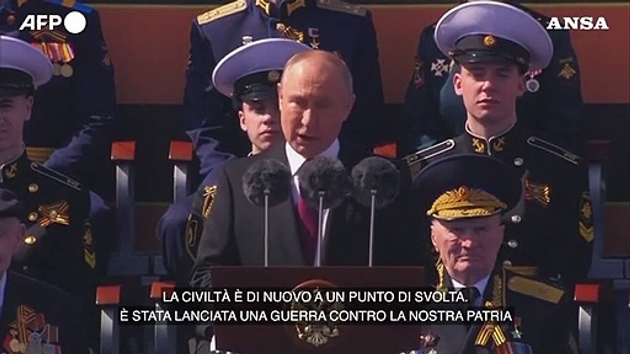 Putin: "E' stata lancia ta una guerra contro la nostra patria. Civilta' a un punto di svolta"