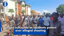 Tension in Kisumu as residents protest over alleged shooting