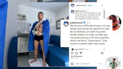 Pablo Motos, operado de urgencia tras romperse el 90% del tríceps