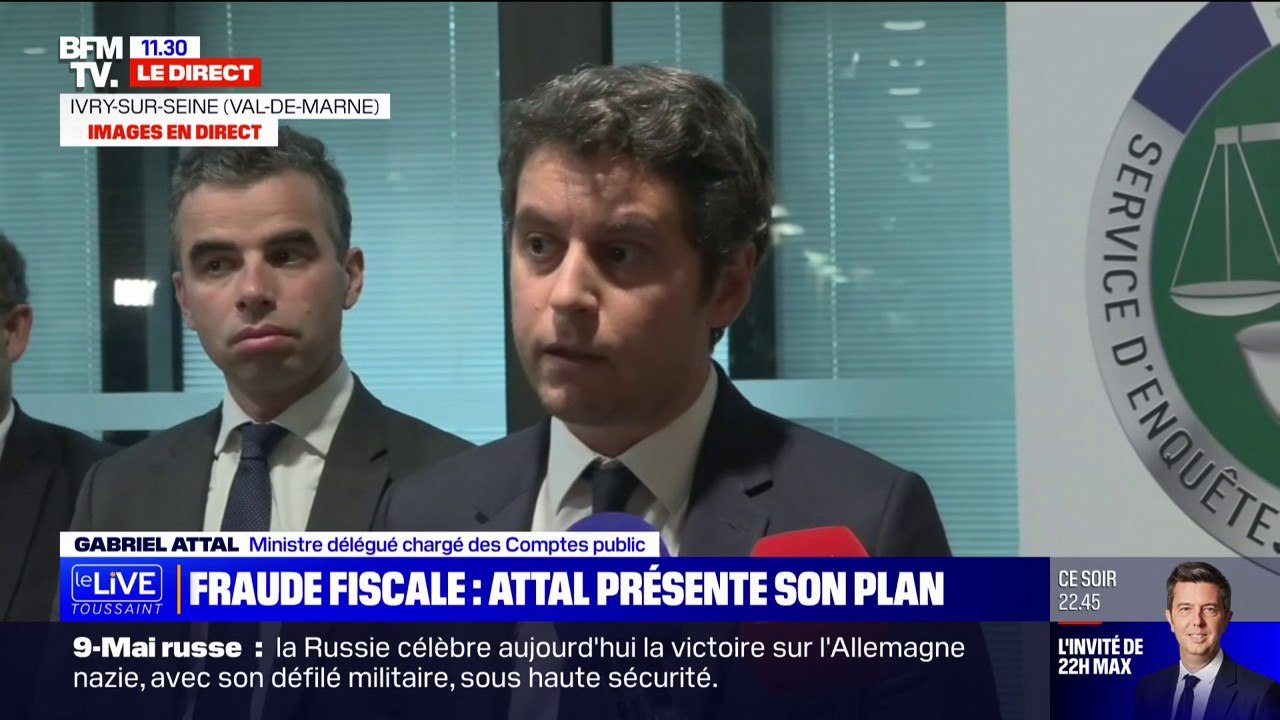 "Plus de moyens, plus de sanctions et plus de résultats": Gabriel Attal, ministre délégué chargé des Comptes publics, présente le plan de lutte contre la fraude fiscale