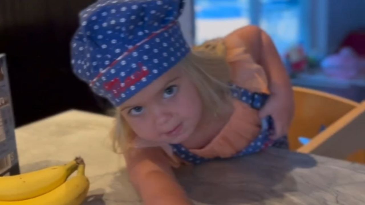Talented toddler makes mom's morning special by preparing a latte for her