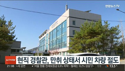 현직 경찰관, 만취 상태서 시민 차량 절도
