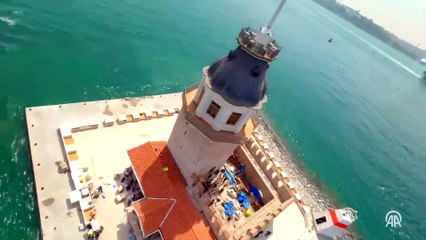 11 Mayıs'ta açılacak; Kız Kulesi havadan görüntülendi