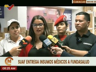 SUAF  entrega más de 20 mil insumos médicos a Fundasalud para el beneficio del pueblo