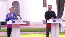 Von der Leyen celebra el Día de Europa con Zelenski en Ucrania