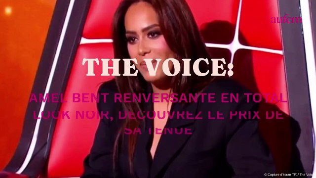 The Voice : Amel Bent renversante en total look noir, découvrez le prix sa tenue