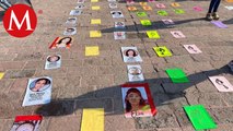 Protestan familiares de desaparecidos en Palacio de Gobierno de Monterrey
